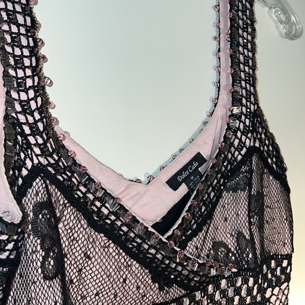 Vintage Dolce Cabo Beautifully Beaded Crop Top - Picture 2 of 10